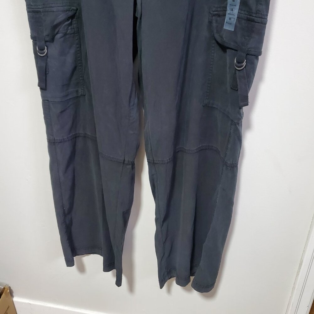 AMERICAN EAGLE NWOT Super High-Rise Baggy Wide Leg Pant Cargo Women's 16 x 31.5" - Picture 7 of 16